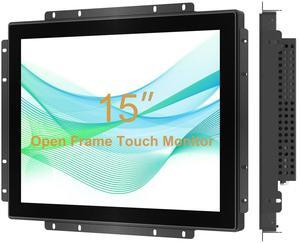 Senisway 15 Inch Open Frame Touchmonitor Surface is IP65 Waterproof 1024 x 768 @ 60Hz TFT LCD IK08 Industrial Open Frame Monitor 10 Finger Capacitive Touch