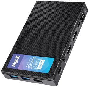 MeLE Mini PC Quieter 4C, N100 Fanless Mini Computers, 32GB LPDDR5 RAM(4800MHz), 512GB SSD, 2.4/5G Wi-Fi, Full-Functional USB-C, 4K Triple Display Desktop on Office, Education, Astrophotography