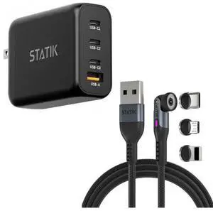 Statik 360 Pro Gen2 Charging Cable (3ft) & GaN Charger (100W)