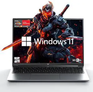 KAIGERR 2025 Laptop, Laptop with AMD Ryzen 7 6800H (8C/16T, Up to 4.7GHz), 16GB DDR5 512GB NVMe SSD Laptop Computer, 16-inch FHD Display, WiFi 6, Backlit KB