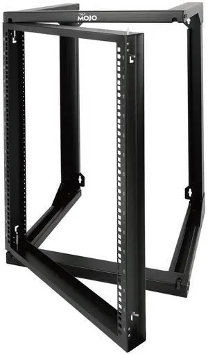 Tecmojo 15U Server Rack with Swing Gate, 15U Rack for 19inch Computer/AV/Data/IT/Media Equipment, Wall Mount Server Rack with 18inch Depth, Square&Tapped Holes