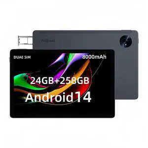 redbeat Android 14 Tablet 11 inch M2 Gaming Tablets Octa Core, 8000mAh, 24GB RAM 256GB ROM Expand 1TB, 1920x1200 Full HD 2K Screen, Cellular Dual SIM Card Slots,13+5MP Cameras,WiFi,Bluetooth