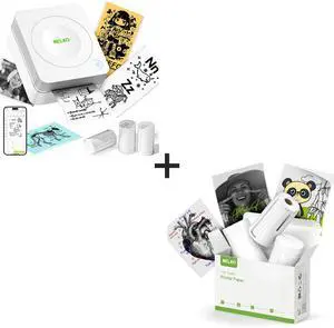 Nelko Sticker Printer, PM230 Mini Printer Bluetooth Portabel Sticker Maker, Mini Printer Paper PM230 Thermal Printer,50mm x 3.5m, 3 Rolls