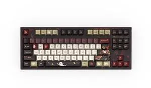 GENSHIN IMPACT Hu Tao: Fragrance in Thaw Themed Mechanical Keyboard Kailh Box White Switches 87 Keys