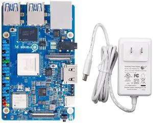 Orange Pi RV 2GB/4GB/8GB LPDDR4 RISC-V Single Board Computer with StarFive JH7100 4-Core 64-Bit Processor, Wi-Fi 5.0/Bluetooth 5.0, Development Board Run Linux/Debian (8GB+Power Supply)