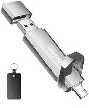 Orlian 256G External Portable SSD USB Solid State Drive, Up to 1000MB/s 3.2 Gen 2 Solid State, Type C + USB A Dual Drive for Phone/Android Laptops/Windows/Mac, Silver