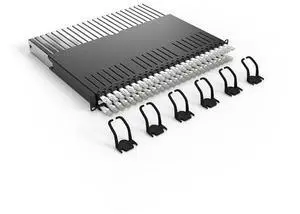 PATCHBOX(r) 365 Cat.6a - 24-Port Patch Panel with Retractable Cable Management System for 19" Racks, Includes Flat 10GB Network Cables for Easy Network and Server Rack Setup (UTP, White, 0.8m / 8RU)