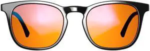 Swanwick HARVARD NIGHT SWANNIES - Premium Blue Light Blocking Glasses, Clear Lens, Block Blue Light from Gaming PC, Smartphone w/FREE $497 Training Course (Black, Regular)
