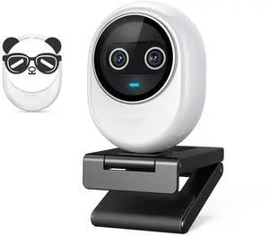 EMEET Piko+ Webcam 4K, World's 1st Dual-Camera AI-Powered 4K Camera, 1/2.55'' Sony Sensor, 3 Mics&3 Sound Modes, Panda Magnetic Privacy Cover, USB C-C&C-A, Ideal for Livestreamers and Content Creators