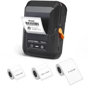 SUPVAN T50M Pro Bluetooth Label Maker Machine with 3 Tapes, Wide Waterproof Label, Versatile App with 40 Fonts and 450+ Icons, Inkless Labeler for Home, Kitchen, School, Office Organization, Black
