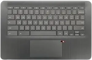 Wzqrps Replacement for HP Chromebook 14 G6 CB14G6 CelN4000 Laptop Upper Case Palmrest Keyboard Touchpad Assembly Part L90459-001 Top Cover