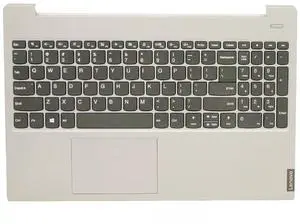 Wzqrps New Replacement for Lenovo Ideapad S340-15IWL S340-15API S340-15IIL S340-15 81N8 Laptop Upper Case Palmrest Non-Backlit Keyboard Touchpad Assembly Part 5CB0S18817 5CB0S18691 5CB0S18660 (Sliver)