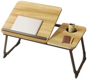 YPRNM Bed Desk for Laptop, Foldable Laptop Table for Bed and Sofa, Bed Trays for Eating and Laptops with Cup Holder, 5 Levels of Adjustable Height
