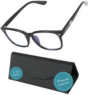 Sleep ZM 45% Blue Light 1.0x Reading Glasses plus Premium Foldable Eyeglass Case