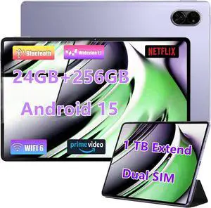 JXCNSNW Android Tablet 10.1" inch, 4G LTE Dual SIM, 24GB RAM,256GB Storage,Supports Extend 1TB, IPS Touchscreen,Dual Camera, WiFi/WLAN/Bluetooth/GPS,TYD-109pro