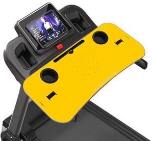 Universal Treadmill Desk Attachment Laptop Holder Ergonomic Platform Tray with Cup Tablet Holder Cooling Holes Provide Good Ventilation, Laptop Stand for Treadmill (Yellow)