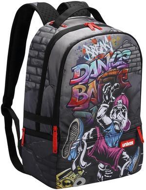 UNIKER Graffiti Laptop Backpack for 15.6 Inch Laptop Work Travel, Designer Daypack Edgy College Backpack Computer Bag,Panda Break Dancer Hiphop
