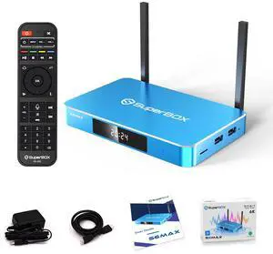 S6 MAX Box,1 Voice Command Remote, 1 HDMI Cable,6k UHD, Quad-Core, 4GB RAM, 32GB Storage