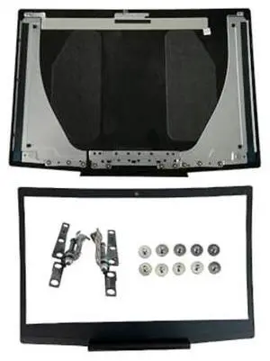 RGBBYTE LCD Back Cover Top Case (Blue Logo) & Hinges Set & Front Bezel & 10Pcs Screws for Dell G3 15-3590 DELL (G3 15-3500) 747KP 0747KP