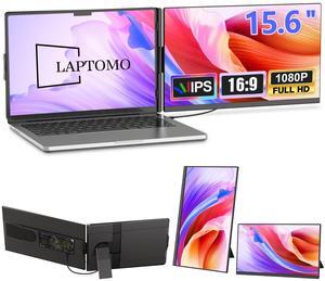 Laptomo Laptop Screen Extender 15.6", 120% sRGB 1080P FHD Laptop Monitor Extender, Dual Screen for 13-17" Laotop, Plug and Play Portable Monitor with Windows/Mac/Android/Chrome/PS5