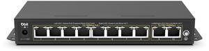 DBIT Unmanaged 10-Port PoE Network Switch, 8* 10/100Mbps PoE+ Ports, 2 Gigabit Uplink Ports, 802.3af/at, Desktop/Wall-Mount, Plug & Play, Support Extend/VLAN Mode, Metal Case Fanless, 130W (WS1082A)