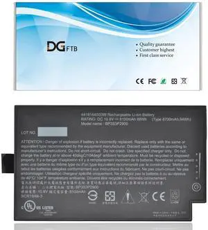 DGFTB BP3S3P2900 Laptop Battery for GETAC B300 B300X Series Notebook 441814400099 BP3S3P2900(P) BP3S3P2900P 4418144000490 3ICR19/66-3 10.8V 88Wh/8100mAh