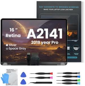 YUSE A2141 Screen Replacement Retina 16" for MacBook Pro 2019 Full EMC 3347 661-14200 Display LCD Assembly (Space Gray)