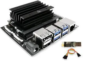 WayPonDEV Jetson Nano Developer Kit - 4GB LDPPR4 RAM 16G eMMC, Sub Kit Nano Mini PC for AI Robotics Machine Learning (Heat Sink Version)
