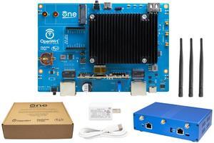 WayPonDEV Banana Pi WiFi 6 OpenWrt One Router Board, Wireless Dual Band Internet Router, MediaTek MT7981B SoC 1GB DDR4 RAM, Integrated 1x 2.5GbE WAN Gigabit LAN RJ45 Port, Support AP, WPA,WPA2,WPA3