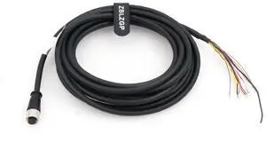 ZBLZGP M12 A-Coded 12 Pin Male to Female Aviation Sensor Shielded Signal Cable for Cognex Camera Industrial Ethernet I/O Extension RS-232 Cable (Straight 12Pin Female, 10M/32.8FT)
