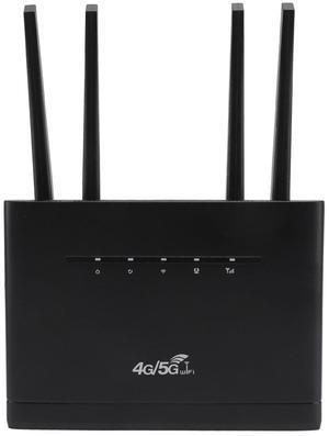 4G LTE Router, 300Mbps 4 High Gain Antenna Mobile Hotspot Router with SIM Card Slot for Home Office Use (US Plug)