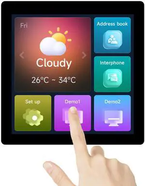 ESP32-S3 4inch Capacitive Touch Screen 480x480 Based on ESP32-S3 Microcontroller, IPS Display 5-Point Touch, 32-Bit LX7 Dual-Core Processor Up to 240MHz, Support WiFi &Bluetooth,with Onboard Antenna