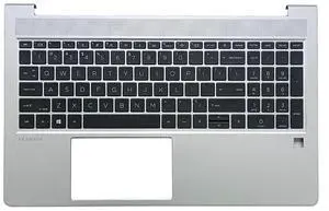 Wzqrps New Replacement for HP Probook 450 G9 455 G9 Laptop Upper Case Palmrest Backlit Keyboard Assembly Part N01933-001 N01934-001 Silver (Probook 450 455 G9 Backlit Keyboard)