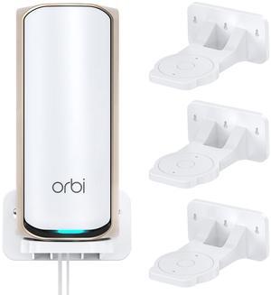 XLTTYWL Orbi WiFi 7 Wall Mount Kit, Orbit 7 Mount Bracket Optimize Space Compatible with Orbi Wi-Fi 7 Mesh Systems & All Net Gear Nighthawk Wi Fi 7 Routers(RBEWMB-10000S)(White, 3 Pack)