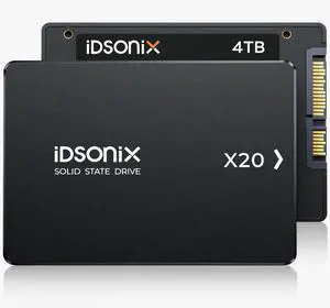 iDsonix 4TB 2.5'' SATA Internal SSD, SATA III 6GB/s Solid State Drive Up to 560MB/s, with 3D NAND Flash & Power Management, for Laptop and PC Desktop Increase Performance, X20