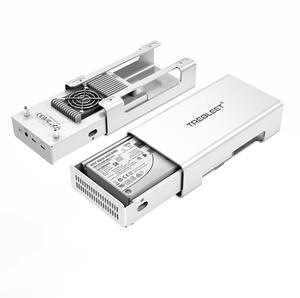 USB4 40Gbps Compatible with Thunderbolt 3 to U.2 NVMe SSD Enclosure, Up to 3000Mb/s Type C to U.2(SFF-8639) PCIe Adapter, Aluminum External 2.5" U.2 SSD Case Compatible with Thunderbolt 3/4 USB3.2/3.1