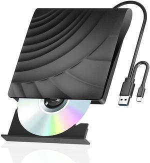 Yaeonku External Blu Ray Drive, Portable Bluray Drives CD DVD BD Reader, USB 3.0 Type-C Slim Optical CD/DVD Blu Ray Burner for MacBook Laptop Desktop PC Compatible with Mac OS Windows XP/7/8/10/11