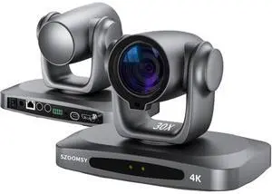 PTZ Camera 4K 30X Optical Zoom AI Auto Tracking - Professional Conference Camera with HDMI/3G-SDI/USB/POE IP Streaming for Church Worship, Education, YouTube Live, Facebook Streaming & Remote Meetings