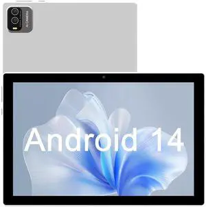 ZZB 10 Inch Tablet Android 14 Tablets, DDR4 8GB RAM 64GB ROM Support 1024GB Expand, 6000mah Battery Tableta, 2MP+8MP Camera WiFi-6 Bluetooth 5.0 10.1'' IPS HD Touch Screen 10 in Tabletas.