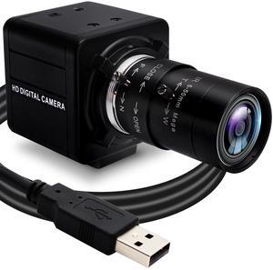 SVPRO 1080P 60fps USB Camera High Speed 260fps@360P,120fps@720P UVC Camera for Golf Swing,Maual Focus Webcam with 5-50mm Varifocal Lens 10X Optical Zoom for Computer Laptop