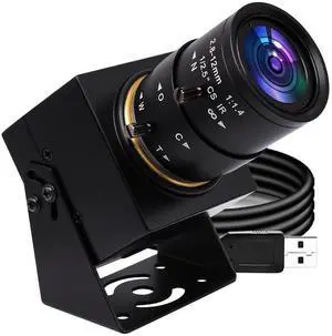 SVPRO USB Camera 1080P Full HD Webcam 2MP Machine Vision Industrial Camera 2.8-12mm Varifocal Lens Manual Focus Webcam 100fps/60fps/30fps for Windows,Mac,Linux,Android