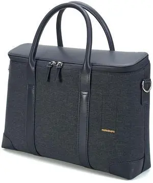 MOKOBARA Unisex-Adult The Daily Work Bag Vegan Leather Water Resistant Laptop (15" Laptop Compartment) Cross Body Bag Messenger Bag For Work Business - 10L 2022 - Model Tailored Blue