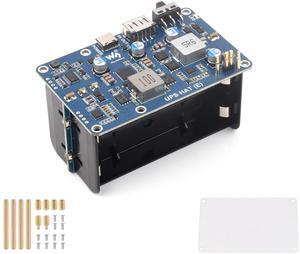 Uninterruptible Power Supply UPS HAT Compatible with Raspberry Pi 5 / 4B / 3B+, etc, Type-C Bi-Directional Fast Charging, 5V 6A Output, Supports Charging and Power Output at The Same Time