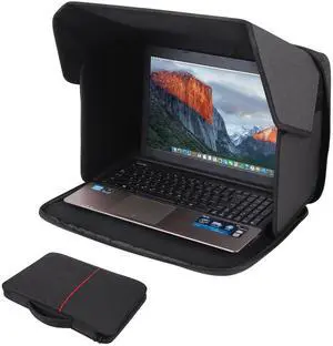 TXIYEAN Laptop Sun Shade,Lightweight Laptop Sun Glare Shield Privacy Cover for Working Outside,Computer Privacy Hood Foldable and Portable Shield Cover Computer Hood Outside Glare 16''(Patent Pending)
