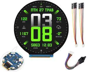 ESP32-S3 2.8inch Round Display Development Board Development Board, 480x480 Resolution IPS Display, 32-bit LX7 Dual-Core Processor, ESP32 with Display, Supports WFi & BLE
