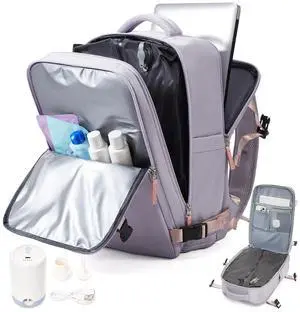 Large Vacuum Backpack Travel Airback Backpack With Pump Vacuum Compression Seal Bags for Women Men Carry on Suitcase Luggage Flight Approved Laptop Backpacks Business Work College Vacpack