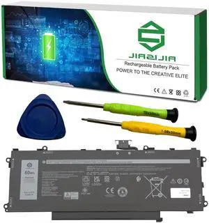 JIAZIJIA GT6TK Laptop Battery Replacement for Dell Latitude 9440 9450 2-in-1 Series Notebook 0MWK05 MWK05 0K2CPY K2CPY Black 11.55V 60Wh 5065mAh
