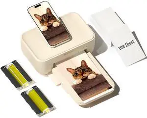 HPRT Photo Printer 4x6,+108 Sheets&2ribbon,Phone Instant Picture Printer for iPhone, Android, Portable Photo Printers for Home Use