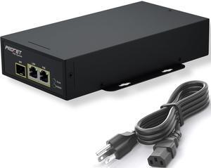 PROCET 60W SFP Fiber PoE Injector Gigabit SFP/ Uplink PoE Power Supply, LAN Multi-Options, IEEE802.3at/bt PoE++, PoE 6KV Surge Protection, Wide Temp -40 to 149, PT-PSE107GRO-S