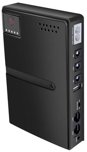 10400mAh Mini UPS Power Supply, Uninterruptible Power Supply Support Device Power, 36W USB 5V DC 5V 9V 12V POE 15V 24V 6 Outlets, Backup Power Supply for Camera Router (US